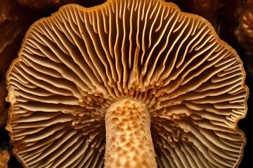Close-up image of a mushroom showcasing the unique shapes and textures found in fungi  | Generative AI