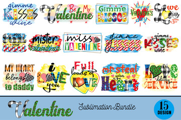 Love/ Heart/ Valentine Day Sublimation Bundle