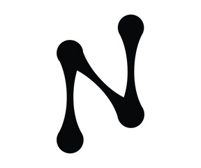 Minimal n logo design vector template