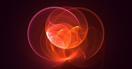 3D rendering abstract fractal light background