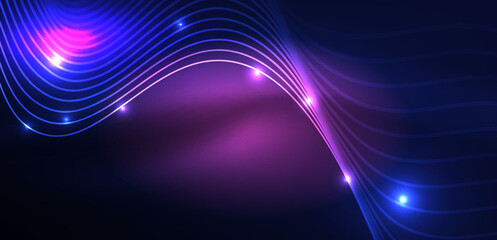 Abstract background neon wave. Hi-tech design for wallpaper, banner, background, landing page, wall art, invitation, prints, posters