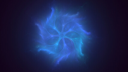 3D rendering abstract round hole light background