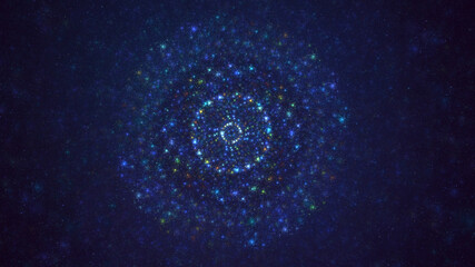 3D rendering abstract circle light background