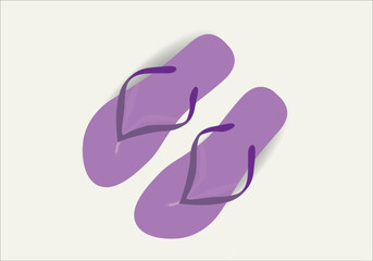 Flip flops on white background. Vector illustration in trendy flat style. Vector Flip Flops design for summer.