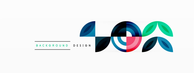 Colorful circle abstract background. Template for wallpaper, banner, presentation, background