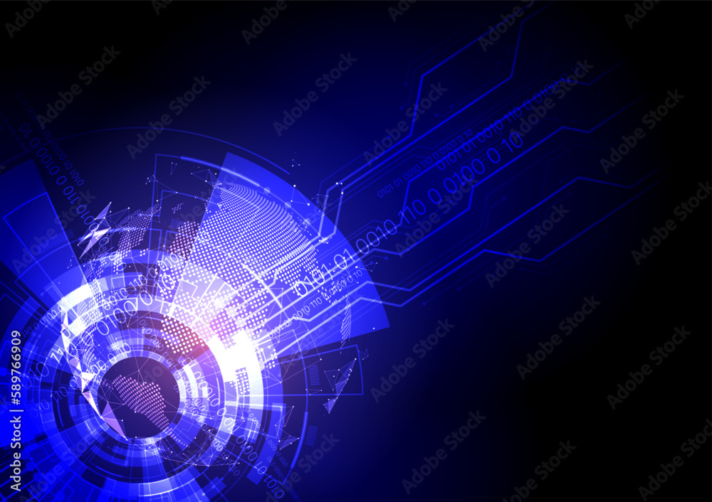 Sticker abstract background image concept information global communication technology