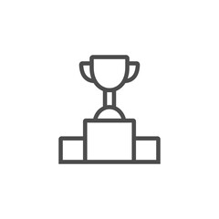 championship podium and prize simple icon