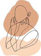 Abstract Shape Woman Outline