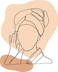 Abstract Shape Woman Outline