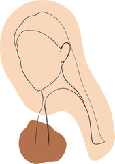 Abstract Shape Woman Outline