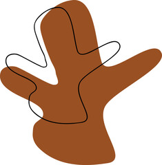 Abstract Shape Line Art