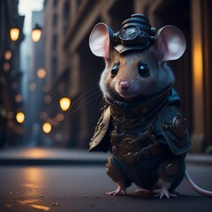 Cute mouse in suit, Created using generative AI