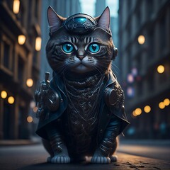 Cat in costume, Created using generative AI