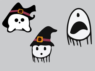 Ghost Halloween Cartoon character Vector