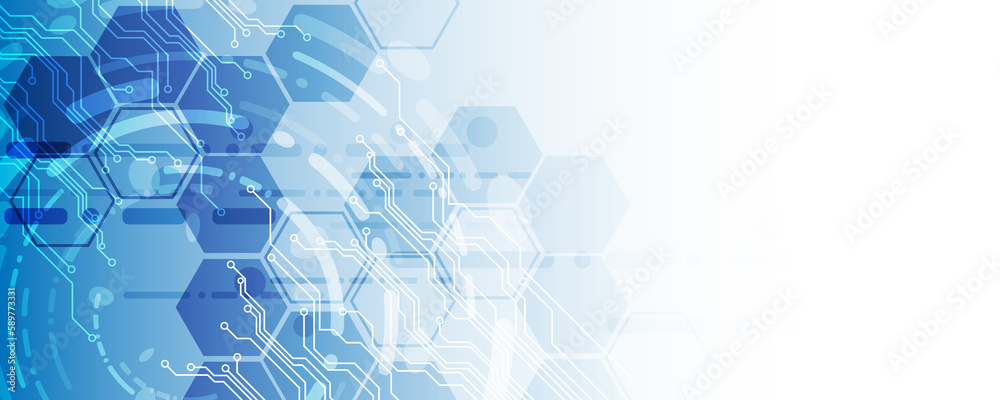Fototapete abstract background image circuit board concept global communication technology information network