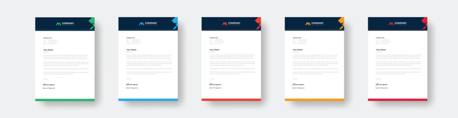 modern letterhead business style creative & clean of your corporate project design. abstract corporate professional letterhead template design.