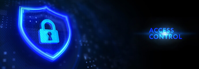 Business, Technology, Internet and network concept. Virtual display: Access control. 3d illustration
