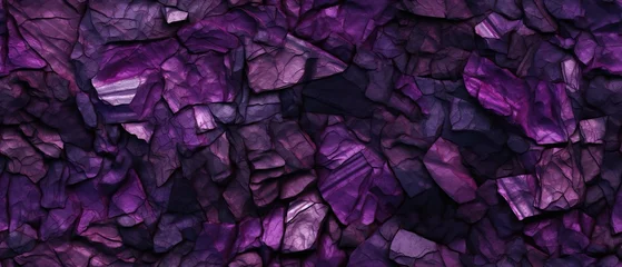 Fotobehang Moderne weichen Luxus Marmor Textur Schwarz und Violett, mit glatten und sauberen subtilen Hintergrund. Generative AI Illustration © Oliver