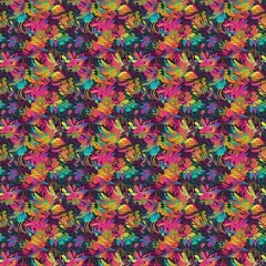 seamless pattern. concept of abstraction of flowers and patterns on a black background. Multicolor background. There is no clear consensus on the definition types or aesthetic meaning of abstract art