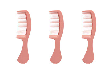 Pink Hair Comb isolated on white background