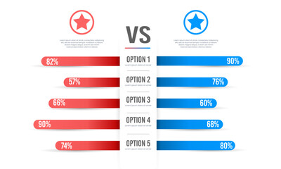 Infographic comparison table. comparison content. Vector illustration.