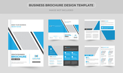 Fototapeta na wymiar Creative clean corporate bifold business brochure annual report company profile template layout