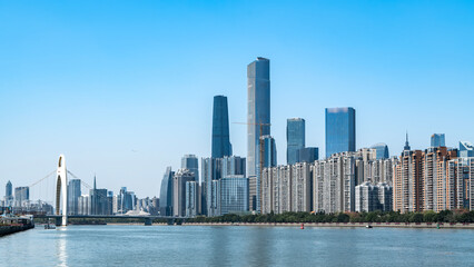 Fototapeta na wymiar Guangzhou modern urban architectural landscape