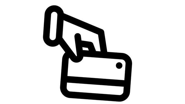 Finance Animated Icon, Credit Card Icon Looping Animation on Alpha Chennel Background, perfectly complements your presentations, interactive website design, and interactive User Interface