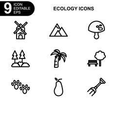 nature and ecology icon or logo isolated sign symbol vector illustration - Collection of high quality black style vector icons 
