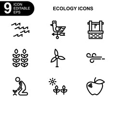 nature and ecology icon or logo isolated sign symbol vector illustration - Collection of high quality black style vector icons 
