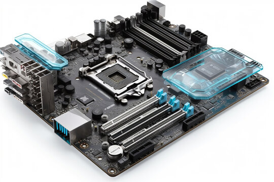 A motherboard with the word pc on it