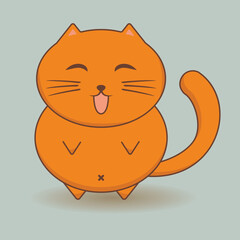 cute cat vector design illustration artwork. Suitable to use on t-shirt, sticker, mug, etc. eps 10