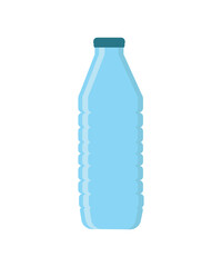 Vector flat water bottle on a white background.