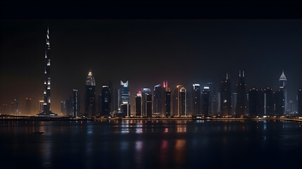 Fototapeta na wymiar Dubai, skyline, apartment, AI, generation, technology, innovation, urban development, construction, architecture, real estate, urban planning, skyscrapers, cityscape, futuristic, modern, progress, aut