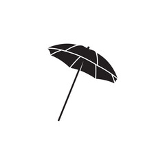 silhouette of simple umbrella icon illustration design