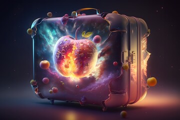 suitcase created using AI Generative Technology