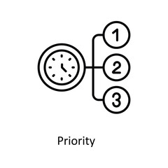 Priority Vector  outline Icons. Simple stock illustration stock
