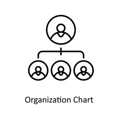 Organization Chart  Vector  outline Icons. Simple stock illustration stock