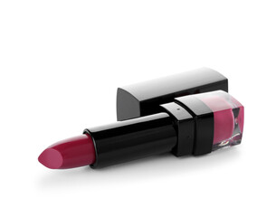 Beautiful lipstick on white background