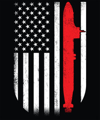 Submariner T-Shirt design. Submarine USA Flag – Shirt Gift For Submariner T-Shirt Design. Vector graphics, Typographic poster, vintage