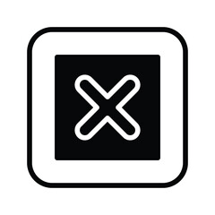 Obraz premium Cross icon with white background stock illustration