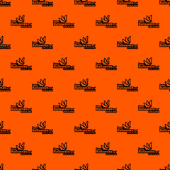 Halloween pattern seamless in simple style vector illustration
