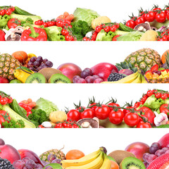 Fruits and vegetables isolated