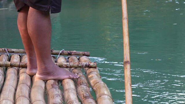 Rafting down the Martha Brae river in Jamaica