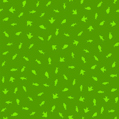 Fish Seamless Pattern Background. Vector illustration backdrop.