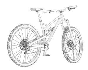 Fast bike isolated on transparent background. 3d rendering - illustration