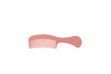 Pink Hair Comb isolated on transparent background