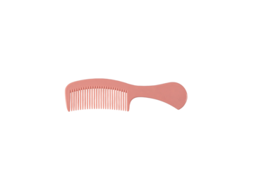 Pink Hair Comb isolated on transparent background