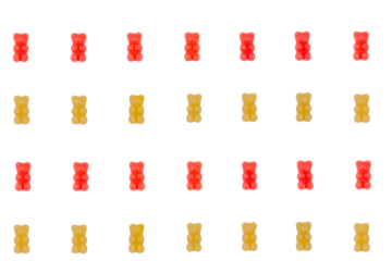 jelly bears candy isolated on a transparent background. Jelly Bean.