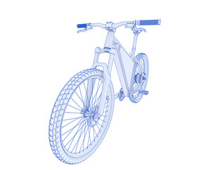 Fast bike isolated on transparent background. 3d rendering - illustration
